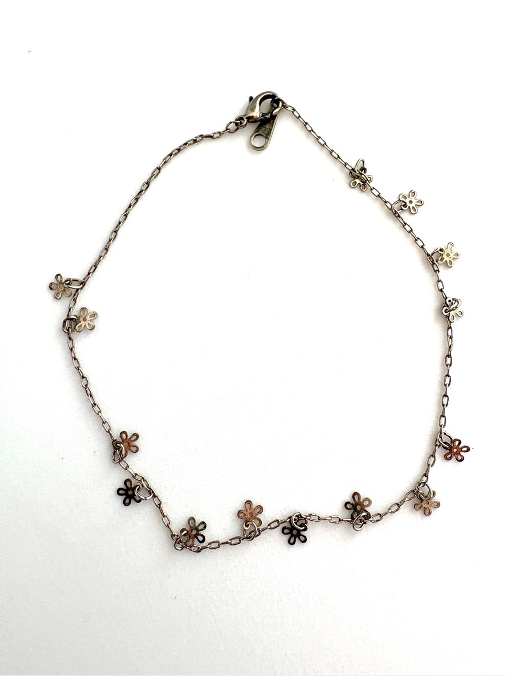 Vintage Claire’s Floral Silver Tone Bracelet